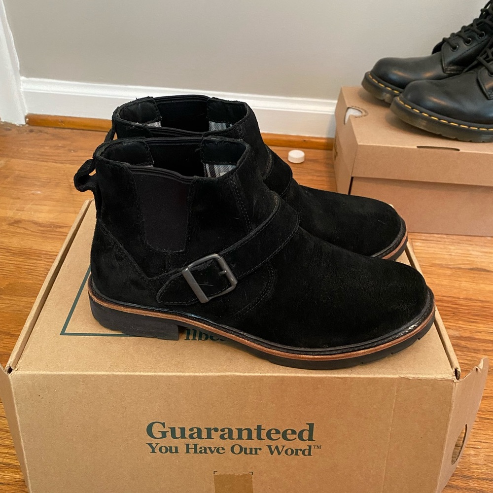 LL Bean suede ankle booties